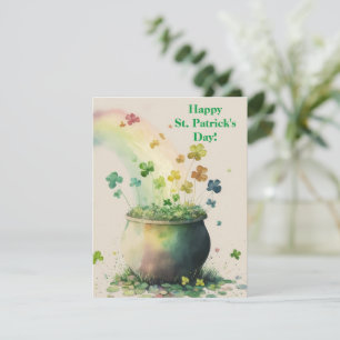 Happy St. Patrick's Day Card Pot of Gold