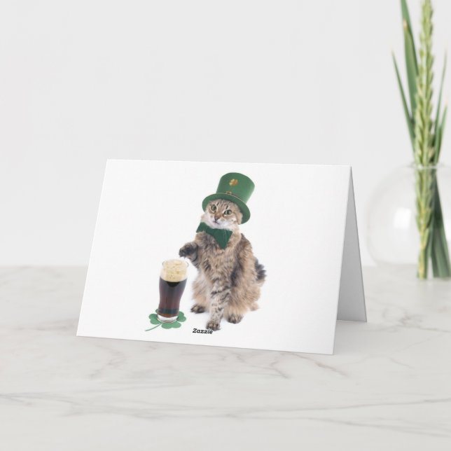 Happy St. Patrick's day cats greeting card (Back)