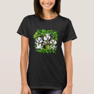 Happy St Patrick's Day Cats Shamrock Leprechaun T-Shirt