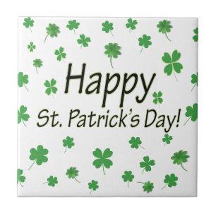 Happy St Patricks Day Ceramic Tile