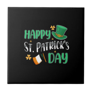 happy st patrick's day ceramic tile