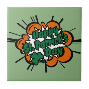 Happy St. Patrick's Day Ceramic Tile
