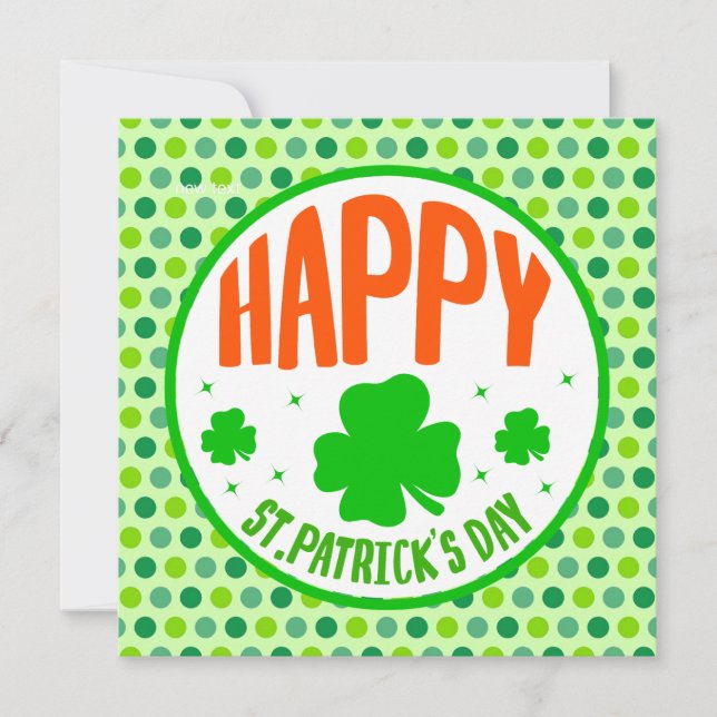 Happy St. Patrick's Day Circle Design-62191 (Front)