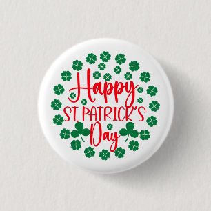 Happy St. Patrick's Day Circle Design-63502 3 Cm Round Badge