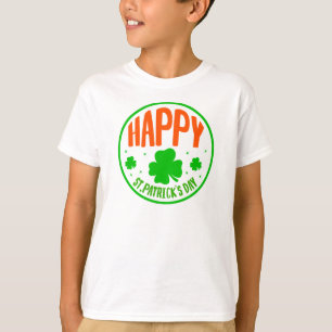 Happy St. Patrick's Day Circle Design T-Shirt