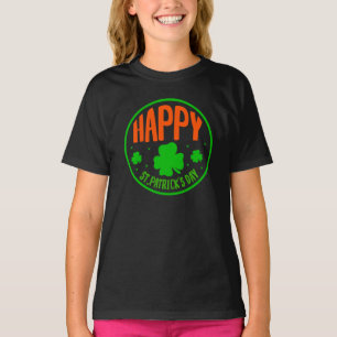 Happy St. Patrick's Day Circle Design T-Shirt