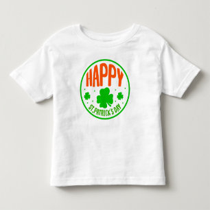 Happy St. Patrick's Day Circle Design Toddler T-Shirt