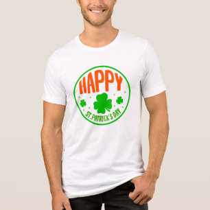 Happy St. Patrick's Day Circle Design Tri-Blend Shirt