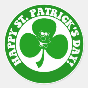HAPPY ST PATRICK'S DAY CLASSIC ROUND STICKER