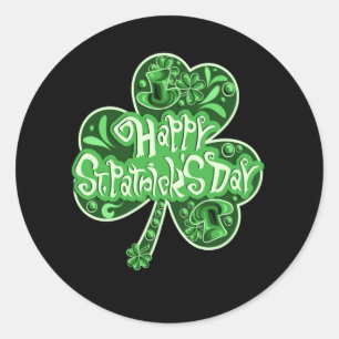 Happy St Patricks Day Classic Round Sticker
