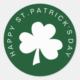 Happy St. Patrick's Day Classic Round Sticker