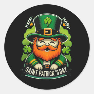 Happy St Patricks Day Classic Round Sticker