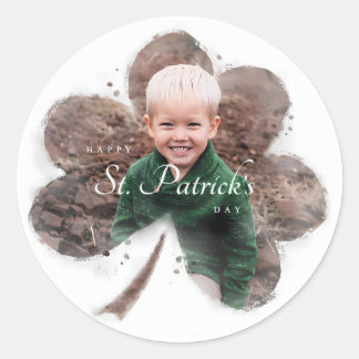 happy st.patrick's day classic round sticker