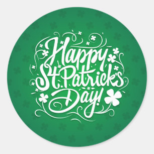 Happy St. Patrick's Day Classic Round Sticker