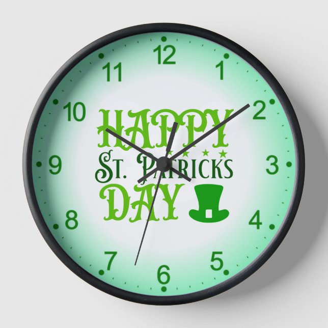 Happy St. Patrick's Day Clock (Front)