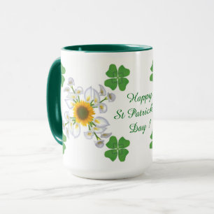 Happy St. Patrick's Day ! Clover with Calla Mug