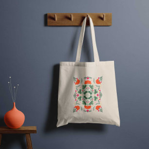 Happy St. Patrick's Day clovers and flowers Tote Bag