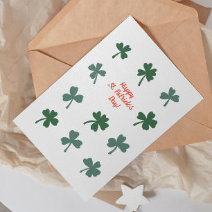 Happy St. Patrick's day clovers Card