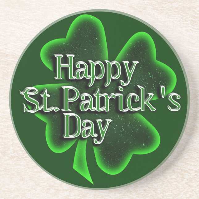 Happy St. Patrick's Day Coaster (Front)