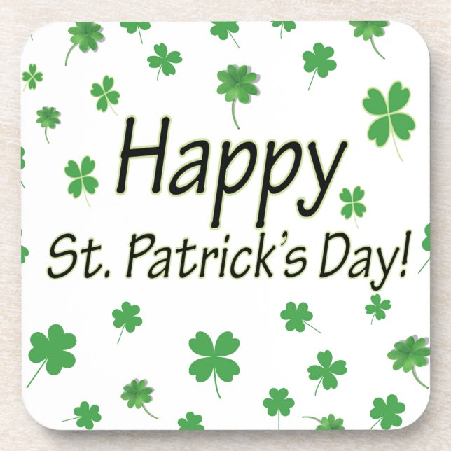 Happy St Patricks Day Coaster (Front)