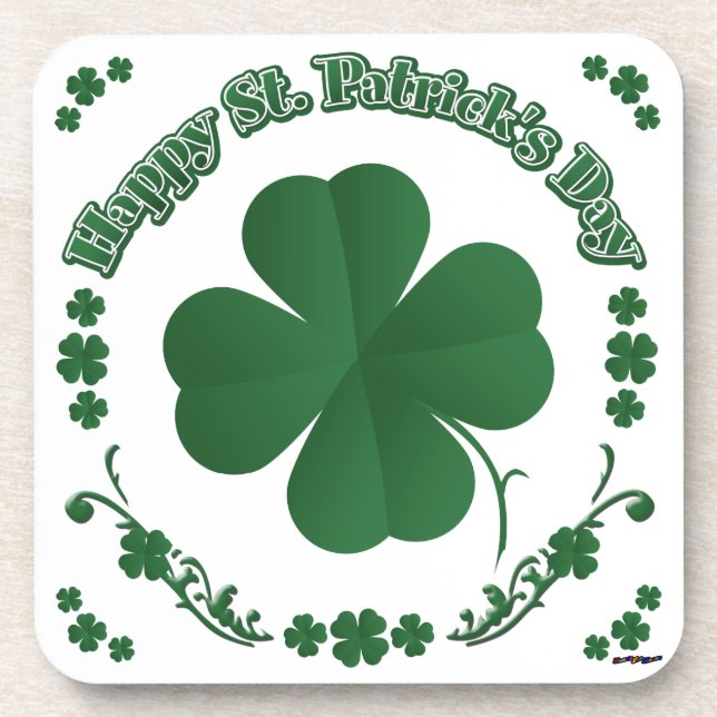 Happy St. Patrick's Day Coaster (Front)