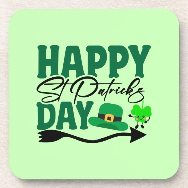 Happy St. Patrick's Day Coaster (Front)