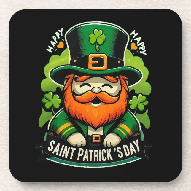 Happy St Patricks Day Coaster (Front)