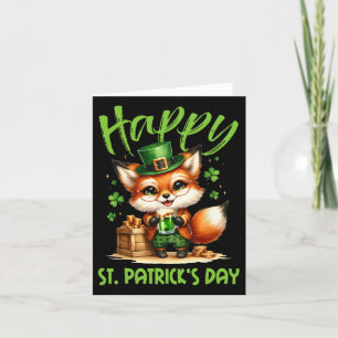Happy St Patricks Day Costume Outfit Fox Irish Bee Card