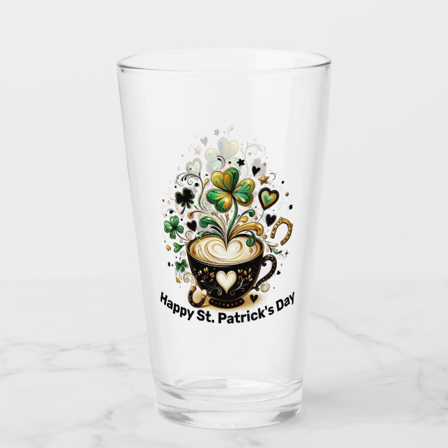 Happy St Patricks Day Cup of Clovers (Front)