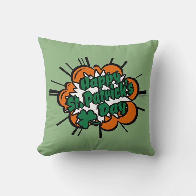 Happy St. Patrick's Day Cushion (Front)