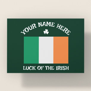 Happy St Patrick's Day Custom Name Shamrock Postcard