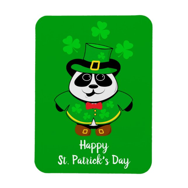 Happy St Patricks Day Cute Animal Magnet (Vertical)