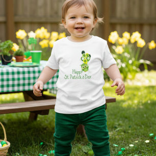 Happy St. Patrick's Day Cute Green Owl Balloons Toddler T-Shirt