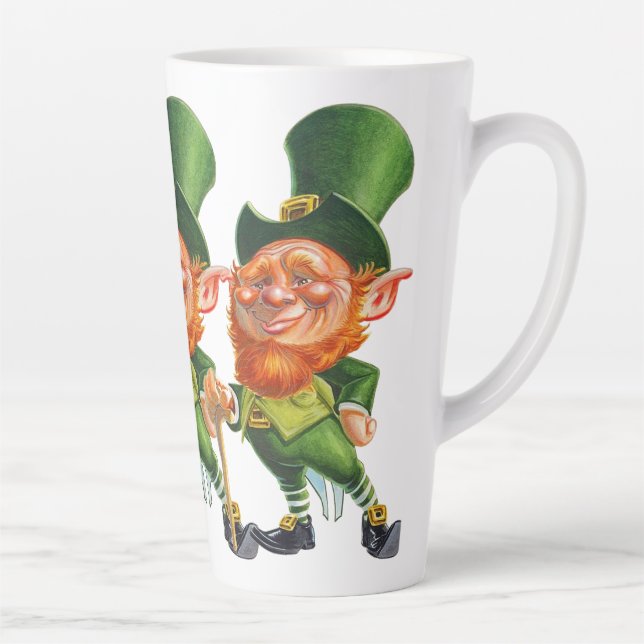 HAPPY ST.PATRICK'S DAY CUTE LEPRECHAUN LATTE MUG (Right)