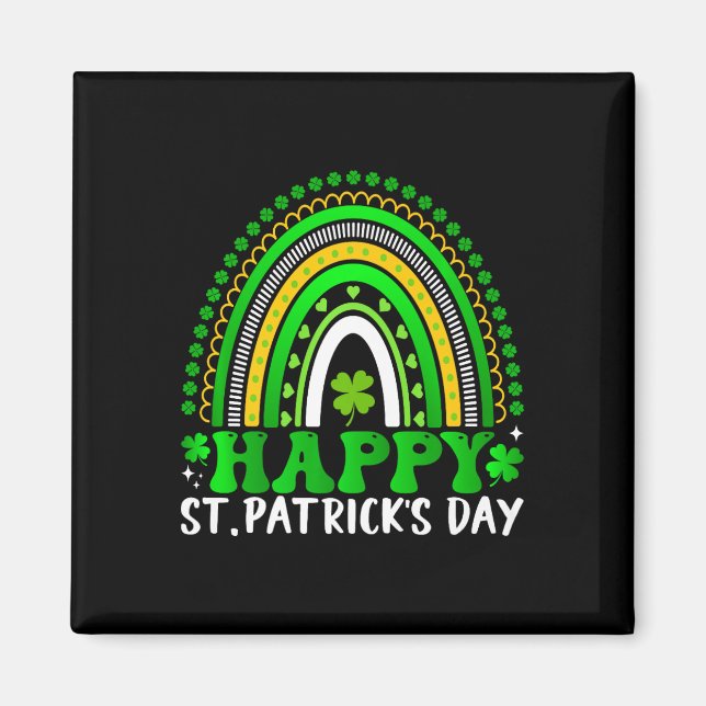 Happy St Patrick's Day Cute Rainbow St. Patricks D Magnet (Front)
