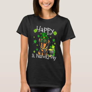 Happy St Patrick's Day Dachshund Dog Irish Dachshu T-Shirt