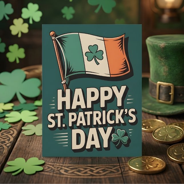 Happy St Patricks Day Dad Irish Pride Holiday Card (Creator Uploaded)