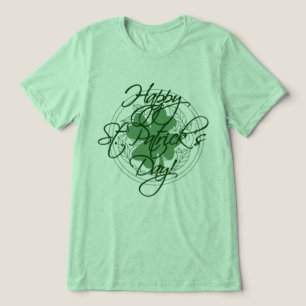Happy St. Patrick's Day Decorative Script Tri-Blend Shirt