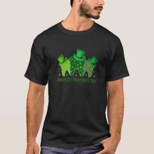Happy St Patrick's Day Dental Assistant Tooth Iris T-Shirt