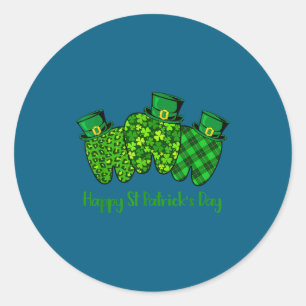 Happy St Patrick's Day Dental Istant Tooth Irish G Classic Round Sticker