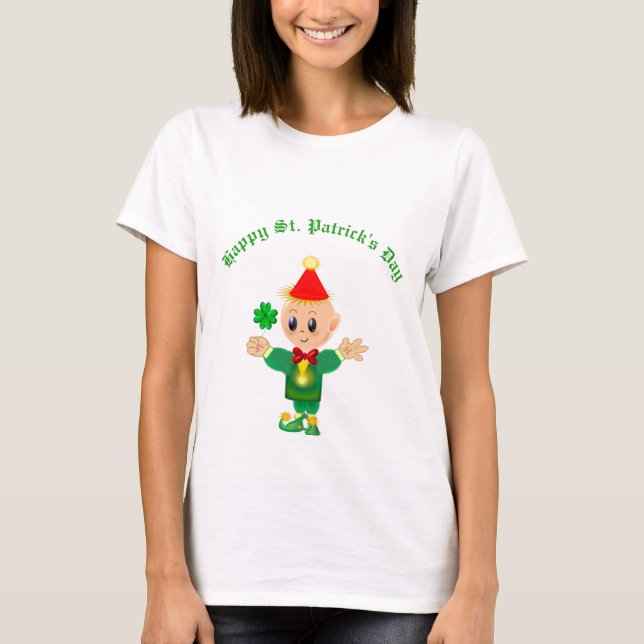 Happy St. Patrick's Day Elf T-Shirt (Front)