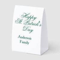 Happy St. Patrick's day family name green sminimal