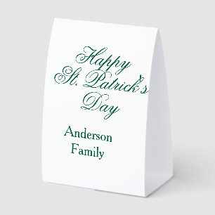 Happy St. Patrick's day family name green sminimal