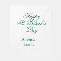 Happy St. Patrick's day family name green sminimal