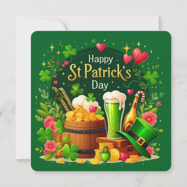 Happy St. Patrick's Day Festive Celebration Invitation (Front)