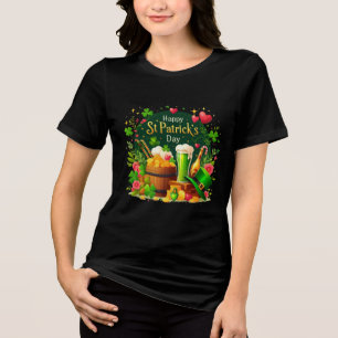 Happy St. Patrick's Day Festive Celebration Tri-Blend Shirt