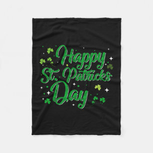Happy St Patricks Day Fleece Blanket