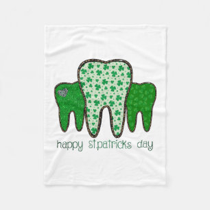 Happy St Patricks Day Fleece Blanket