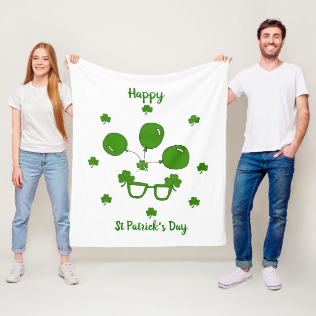 Happy St Patrick's Day  Fleece Blanket (In Situ)