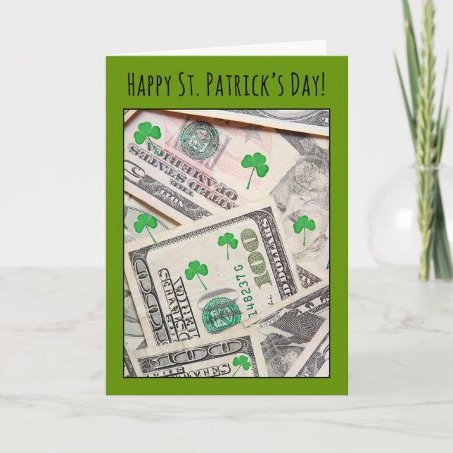 Happy St Patricks Day For Anyone Money Card Humor  (Front)